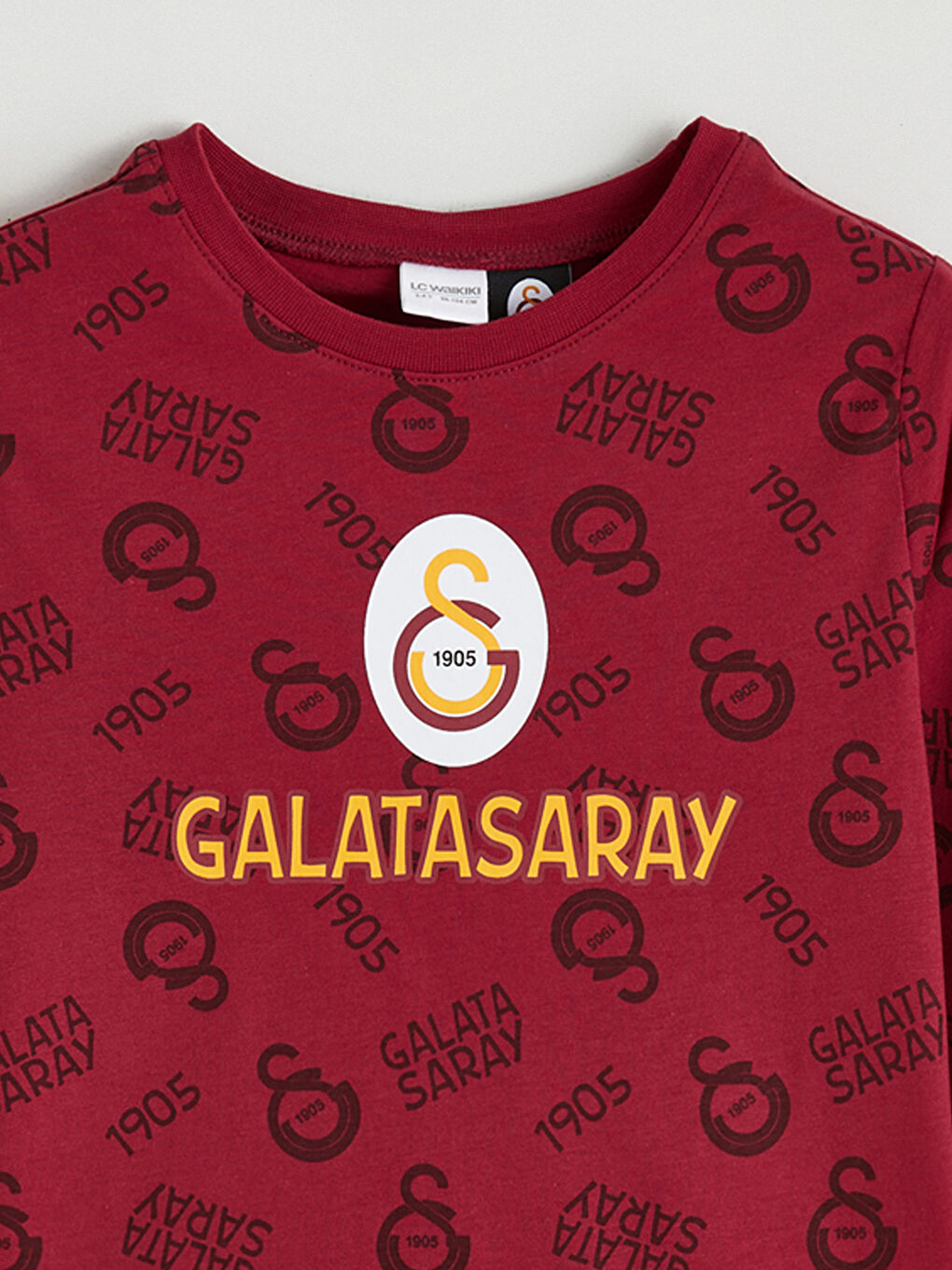 Kırmızı Bisiklet Yaka Galatasaray Baskılı Erkek Çocuk Pijama Takımı-2
