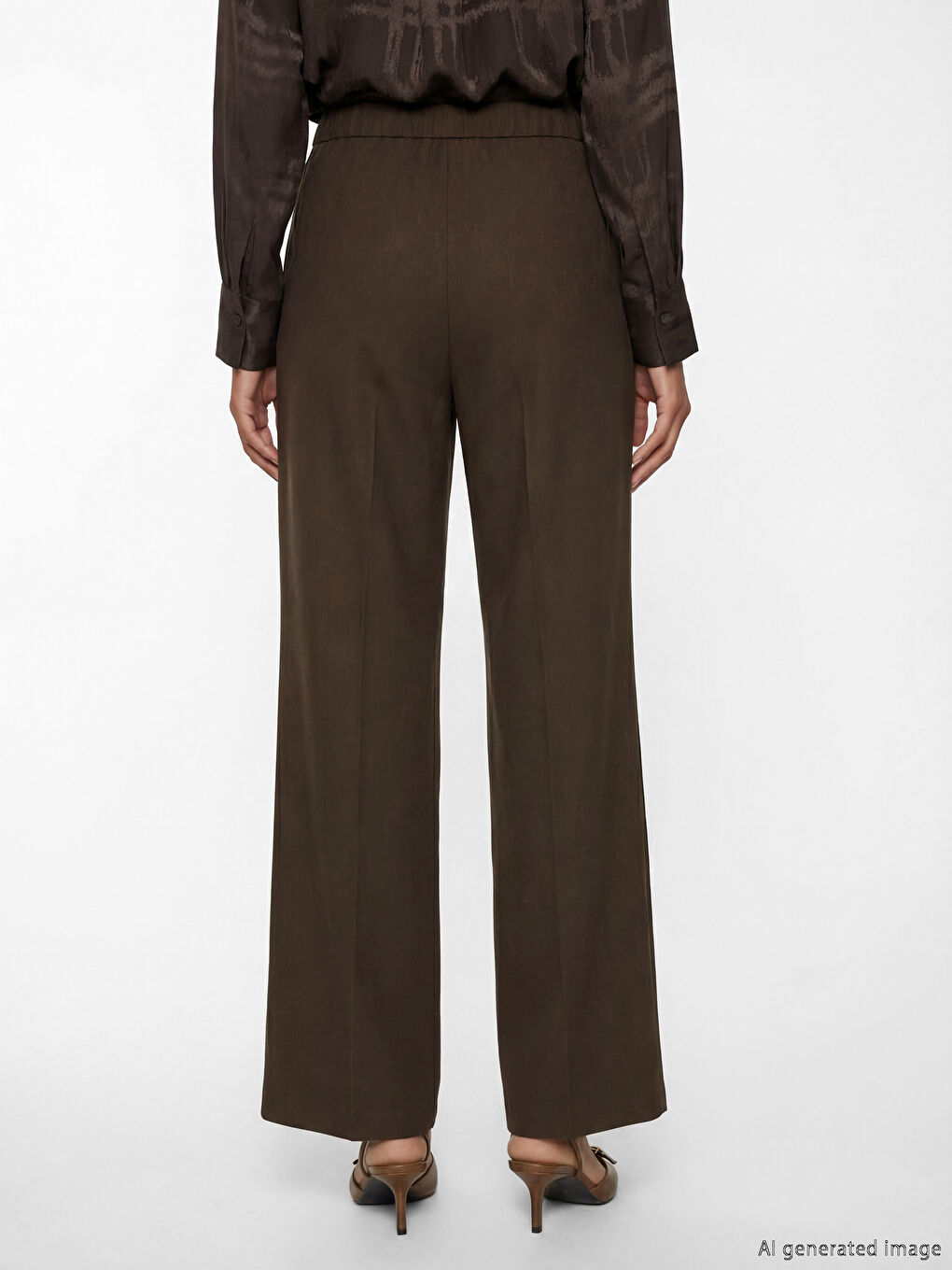 Woman KHAKI Formal Dress Trousers-2