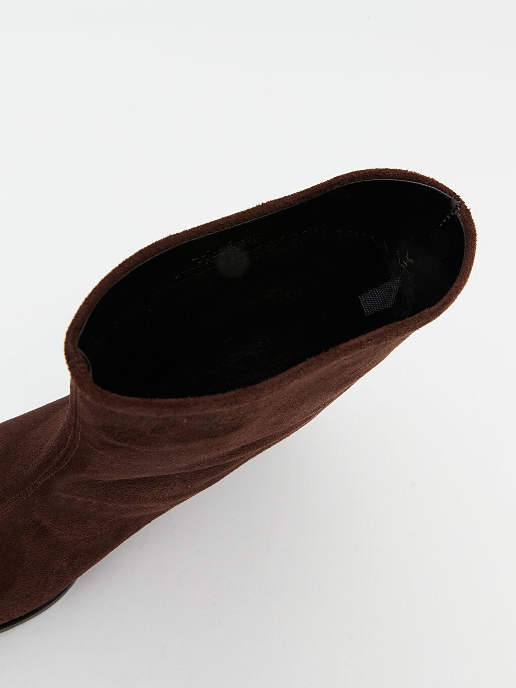 Kahverengi Süet Görünümlü Kadın Topuklu Bot-5