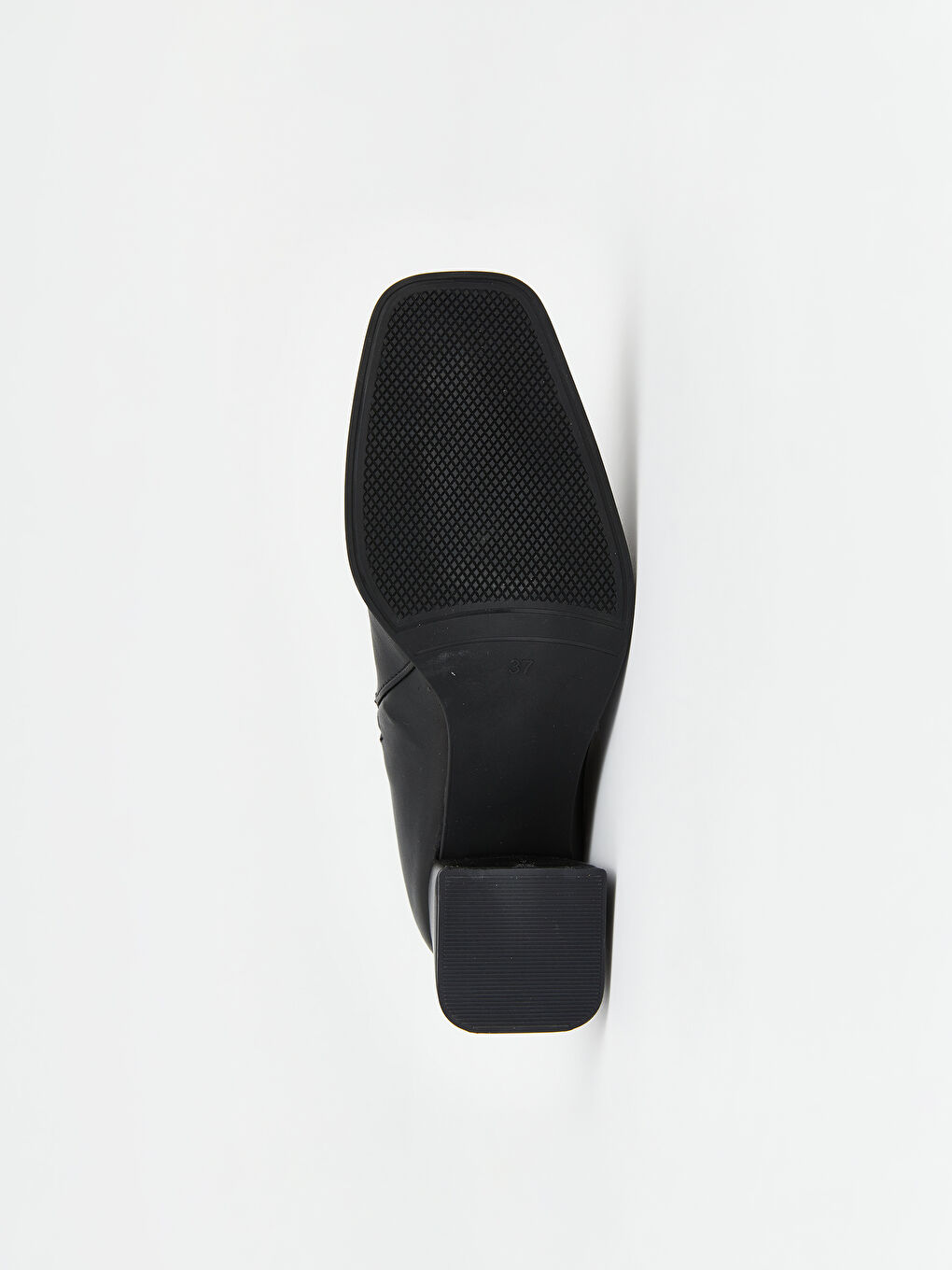 Siyah Fermuar Kapamalı Kare Burunlu Topuklu Kadın Bot-3