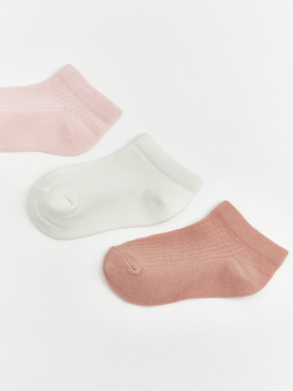 Pembe Kız Bebek Patik Çorap 3'lü-1
