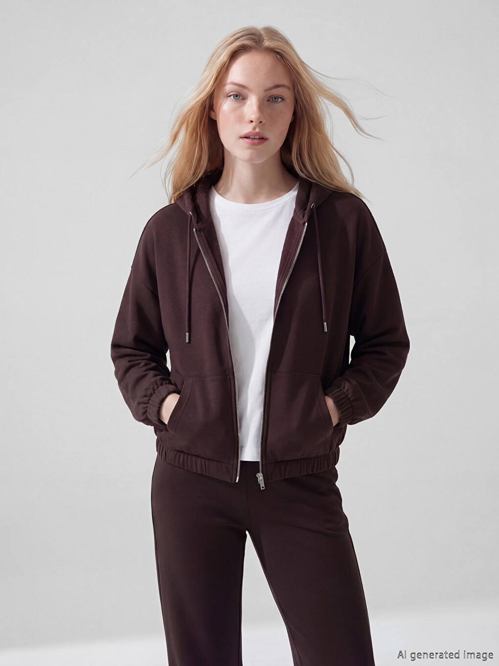 Soft Touch Oversize Women's Zippered Sweatshirt	
