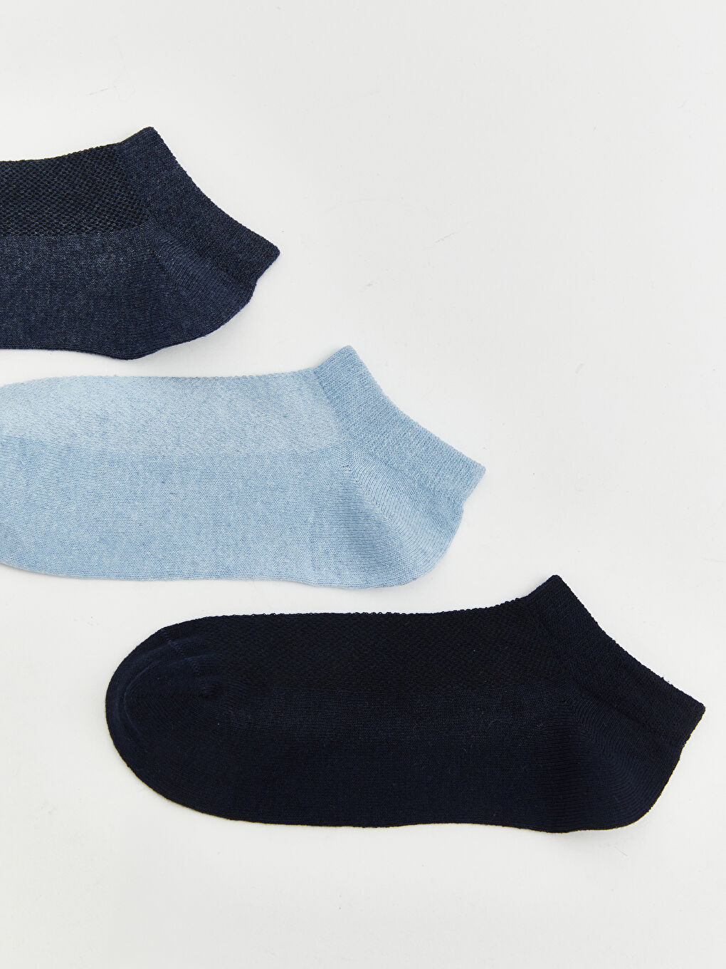 Mavi Erkek Çocuk Patik Çorap 3'lü-1