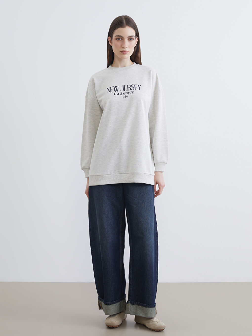 New Jersey Print Women's Sweatshirt Tunic-1