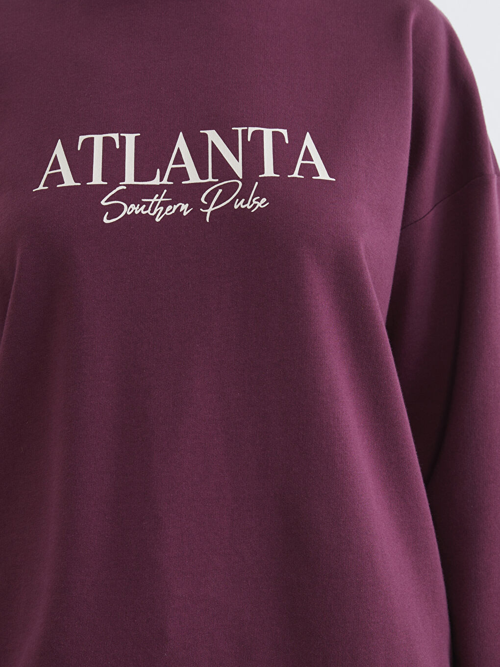 Mürdüm Atlanta Baskılı Kadın Sweatshirt Tunik-2