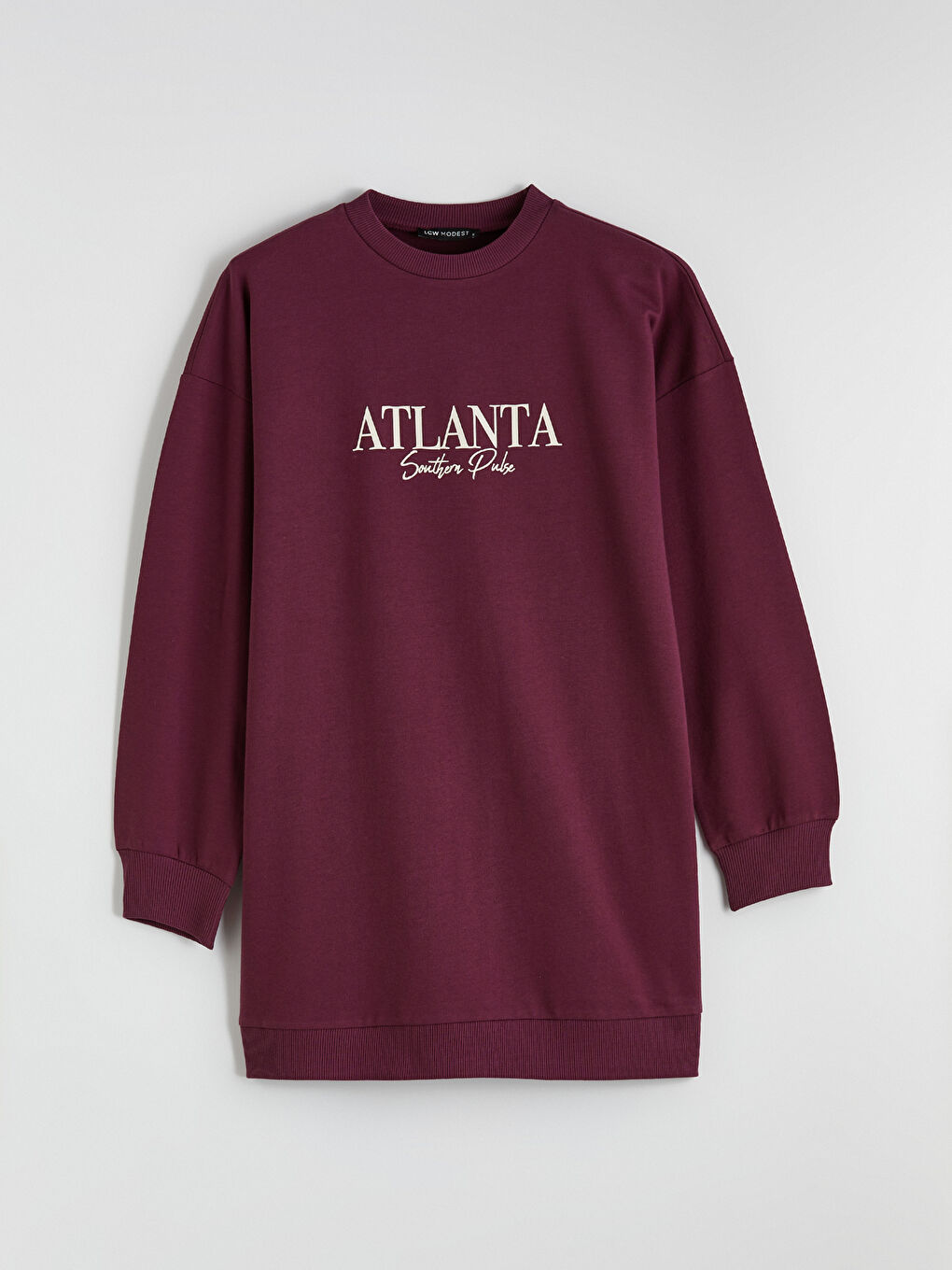 Mürdüm Atlanta Baskılı Kadın Sweatshirt Tunik