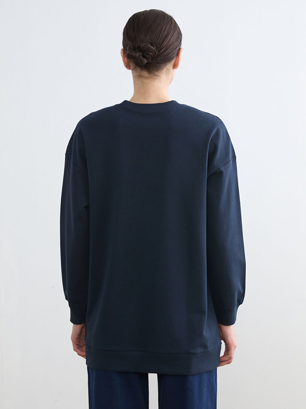 تونيك كنزة رياضية كحلي امرأة-3