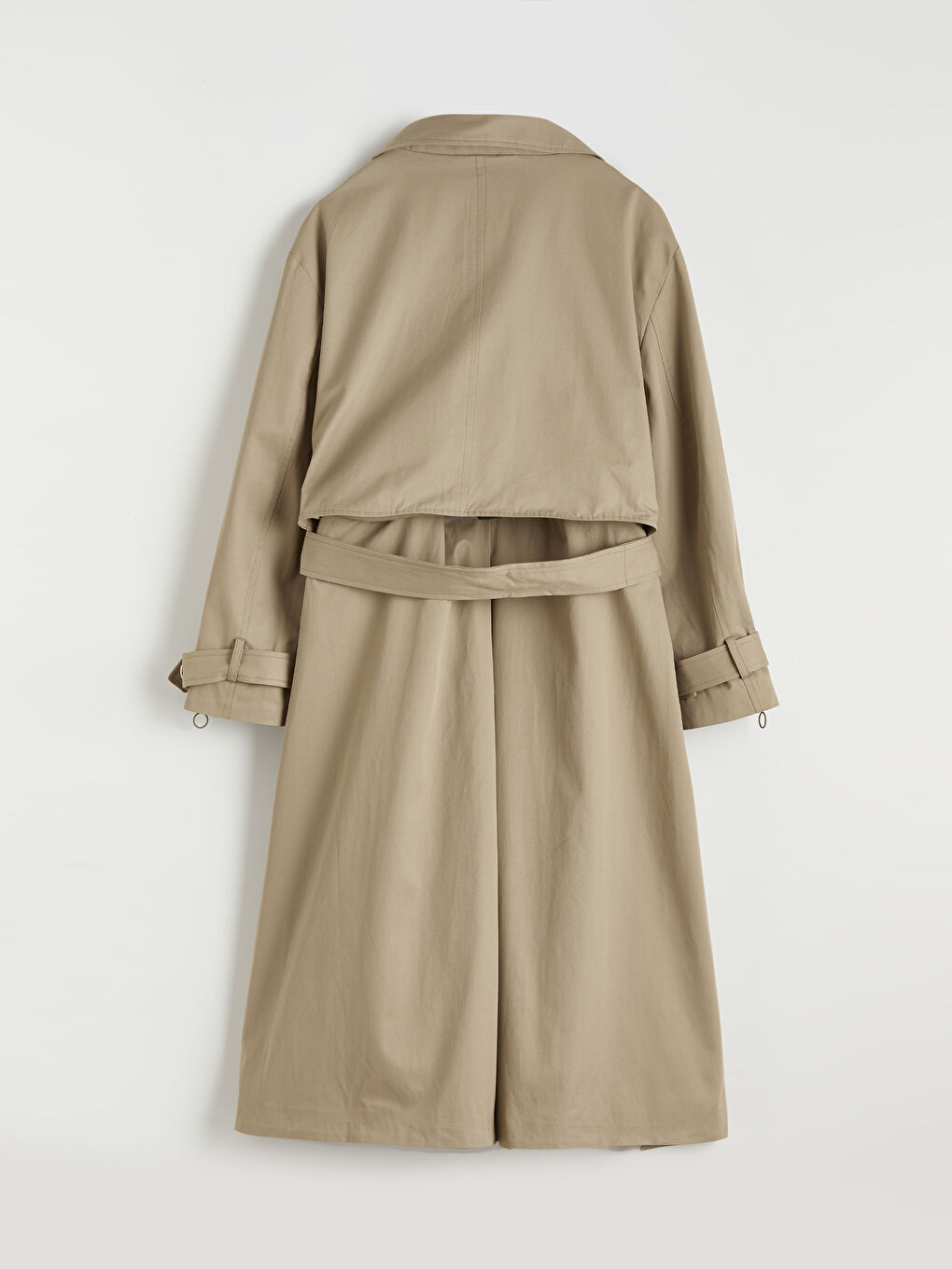 Haki Kolay Giyilebilir Cırt Bantlı ve Fermuarlı Kadın Trençkot-8