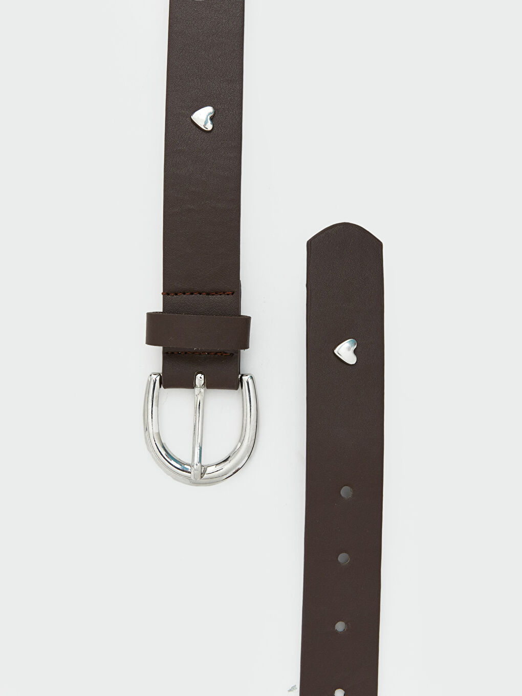 Kahverengi Deri Görünümlü Kız Çocuk Kemer -2