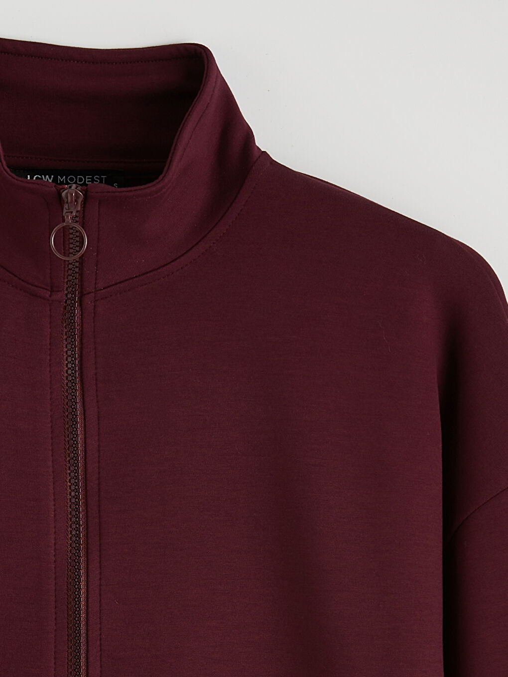 Mürdüm Dik Yaka Soft Touch Kadın Sweatshirt Tunik-1