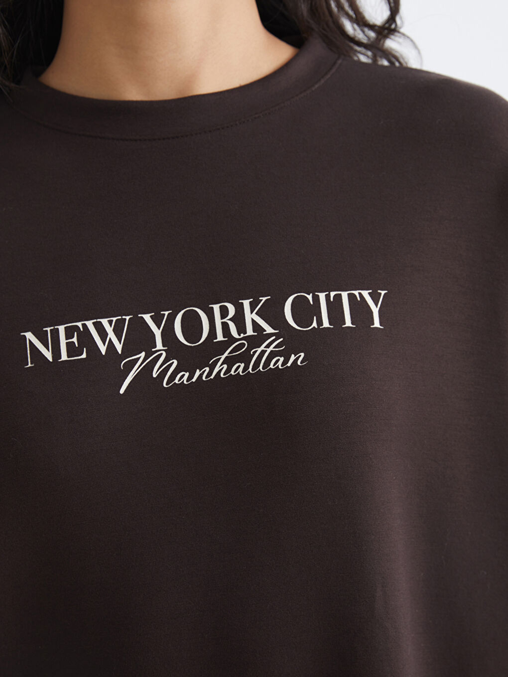 تونیکی سویتشێرت قاوه‌یی ژن-2