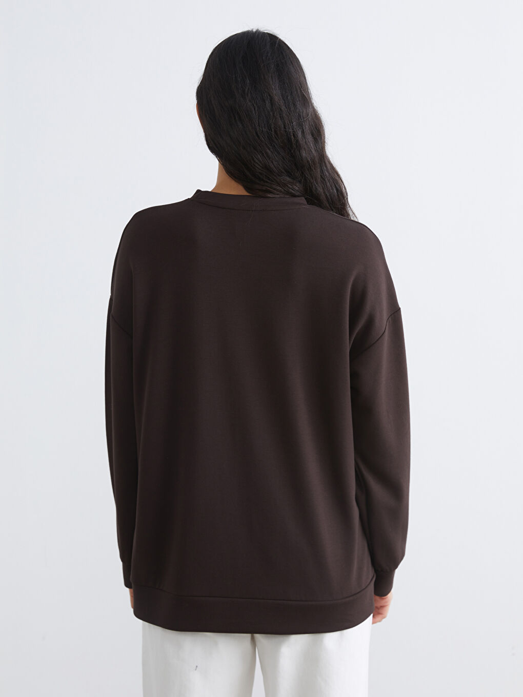 تونیکی سویتشێرت قاوه‌یی ژن-3