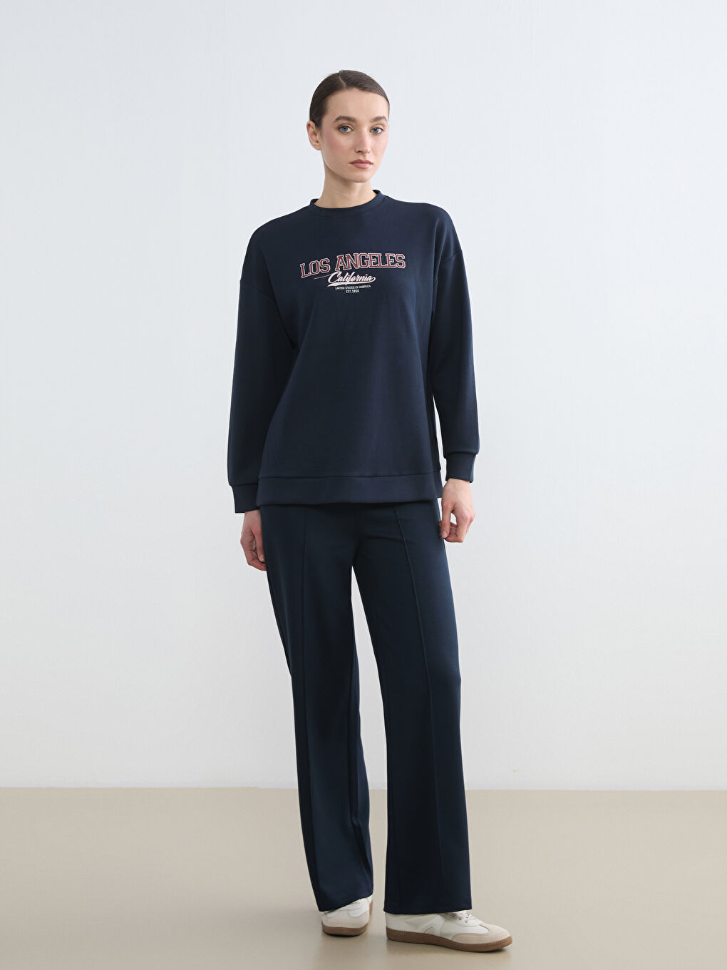 Woman NAVY Sweatshirt Tunic-1