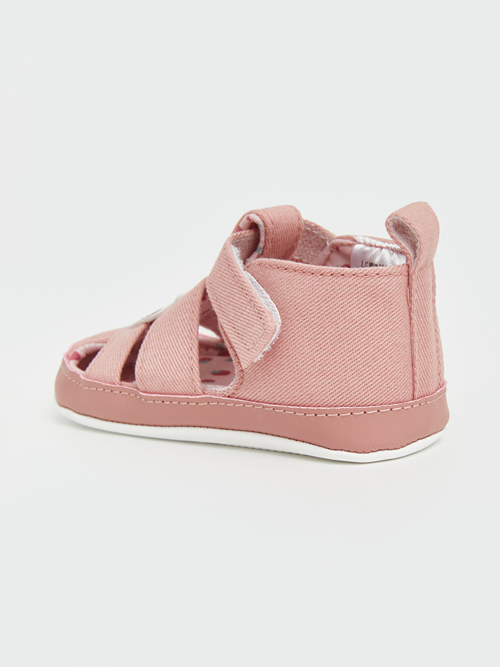 Pembe Çilek Baskılı Kız Bebek Yürüme Öncesi Sandalet-2