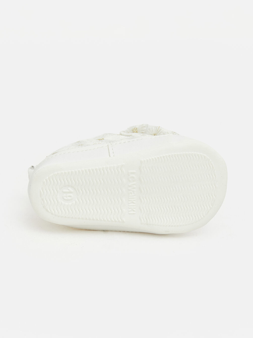 Beyaz Fiyonk Detaylı Kız Bebek Yürüme Öncesi Ayakkabı-3