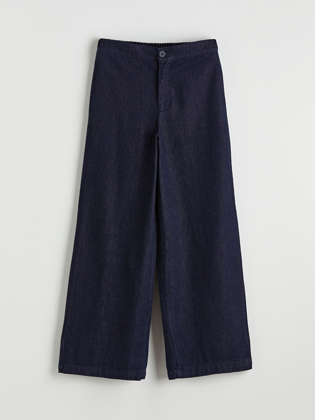 İndigo Yüksek Bel Wideleg Kadın Jean Pantolon