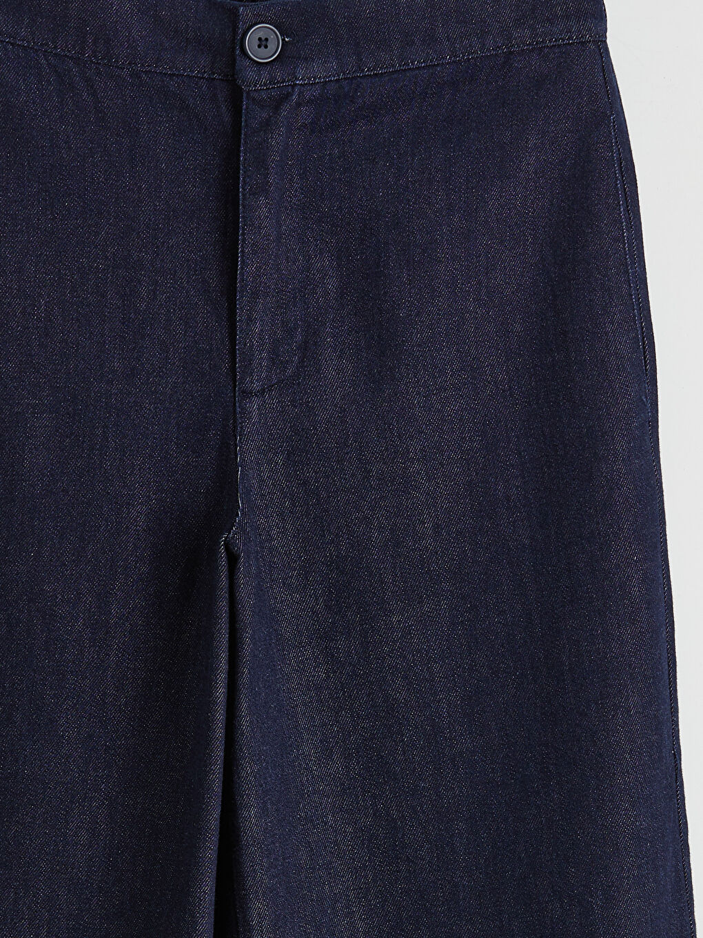 İndigo Yüksek Bel Wideleg Kadın Jean Pantolon-2