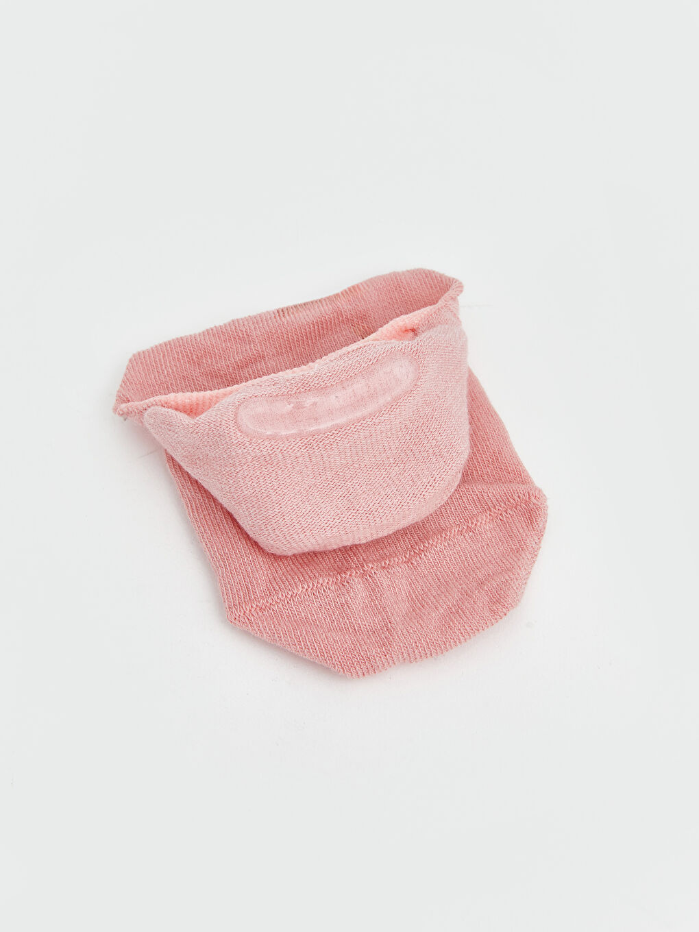 Pembe Kaymaz Topuk Desenli Kadın Babet Çorap 3'lü-2