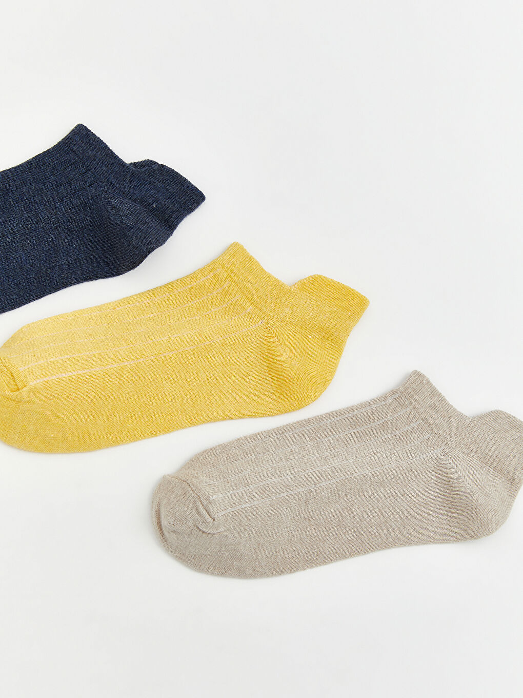 Sarı Erkek Çocuk Patik Çorap 3'lü-1
