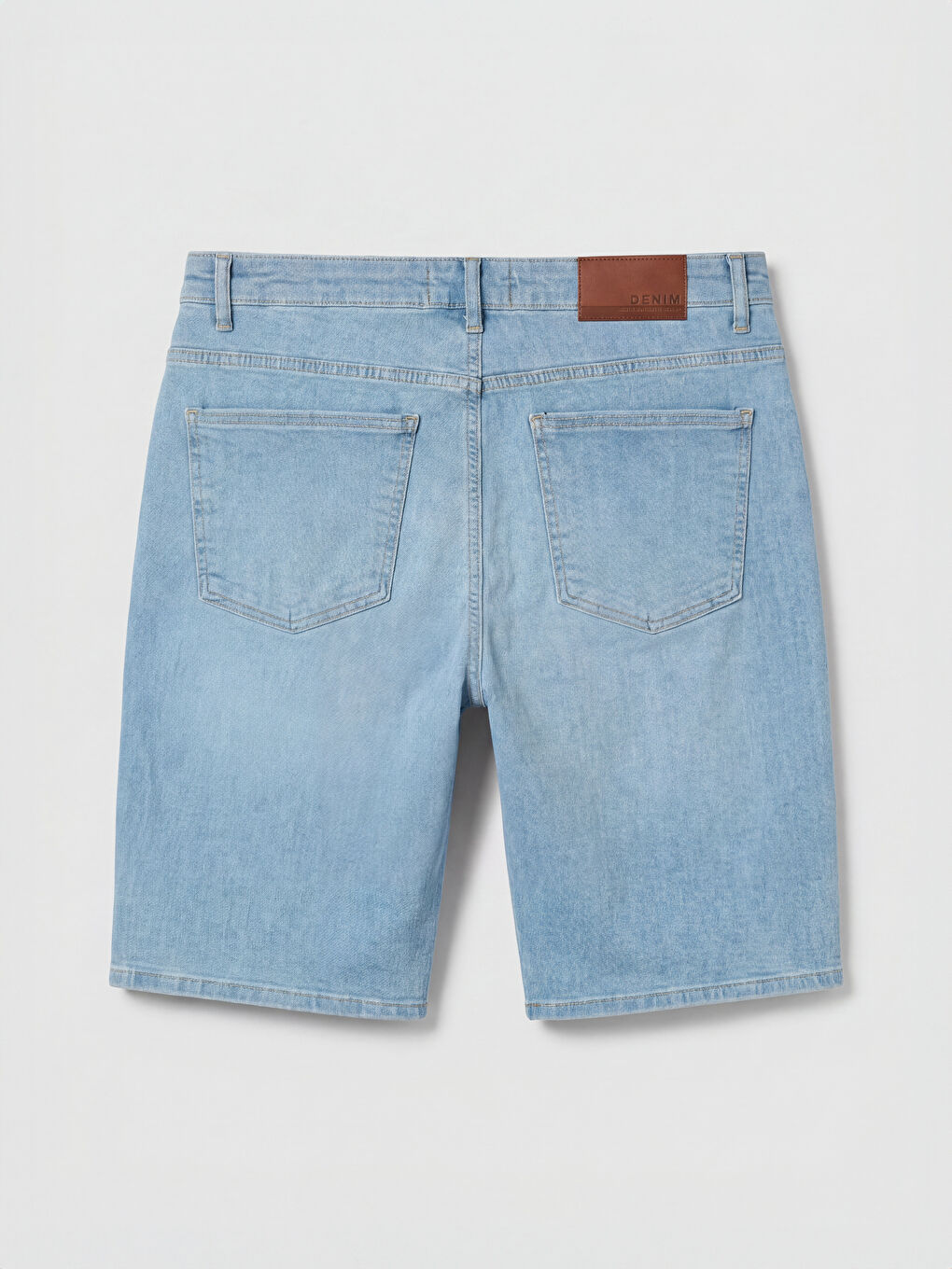 İndigo Slim Fit Erkek Jean Şort-1