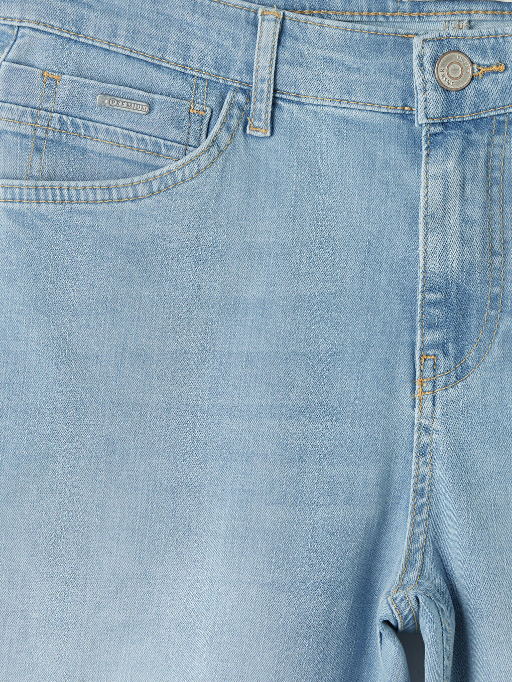 İndigo Slim Fit Erkek Jean Şort-2