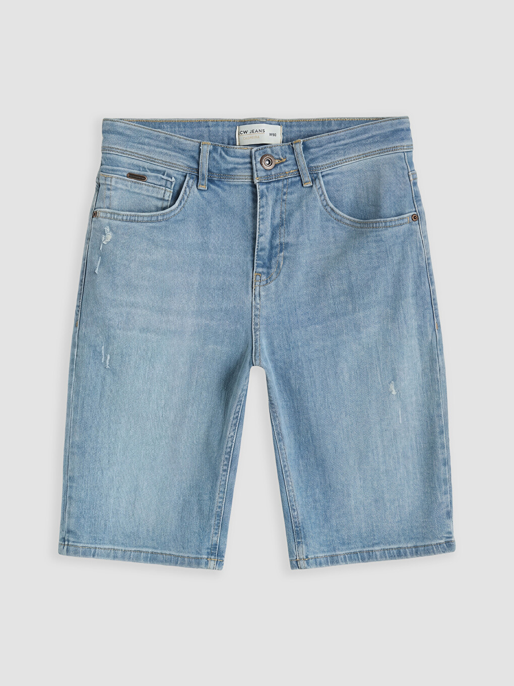 İndigo Slim Fit Erkek Jean Şort