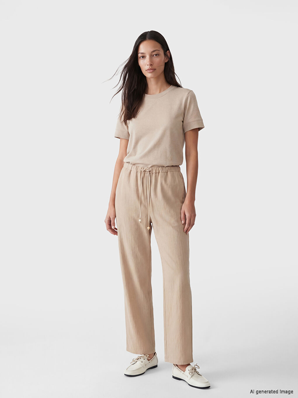 Striped Modal Blend Women's Trousers