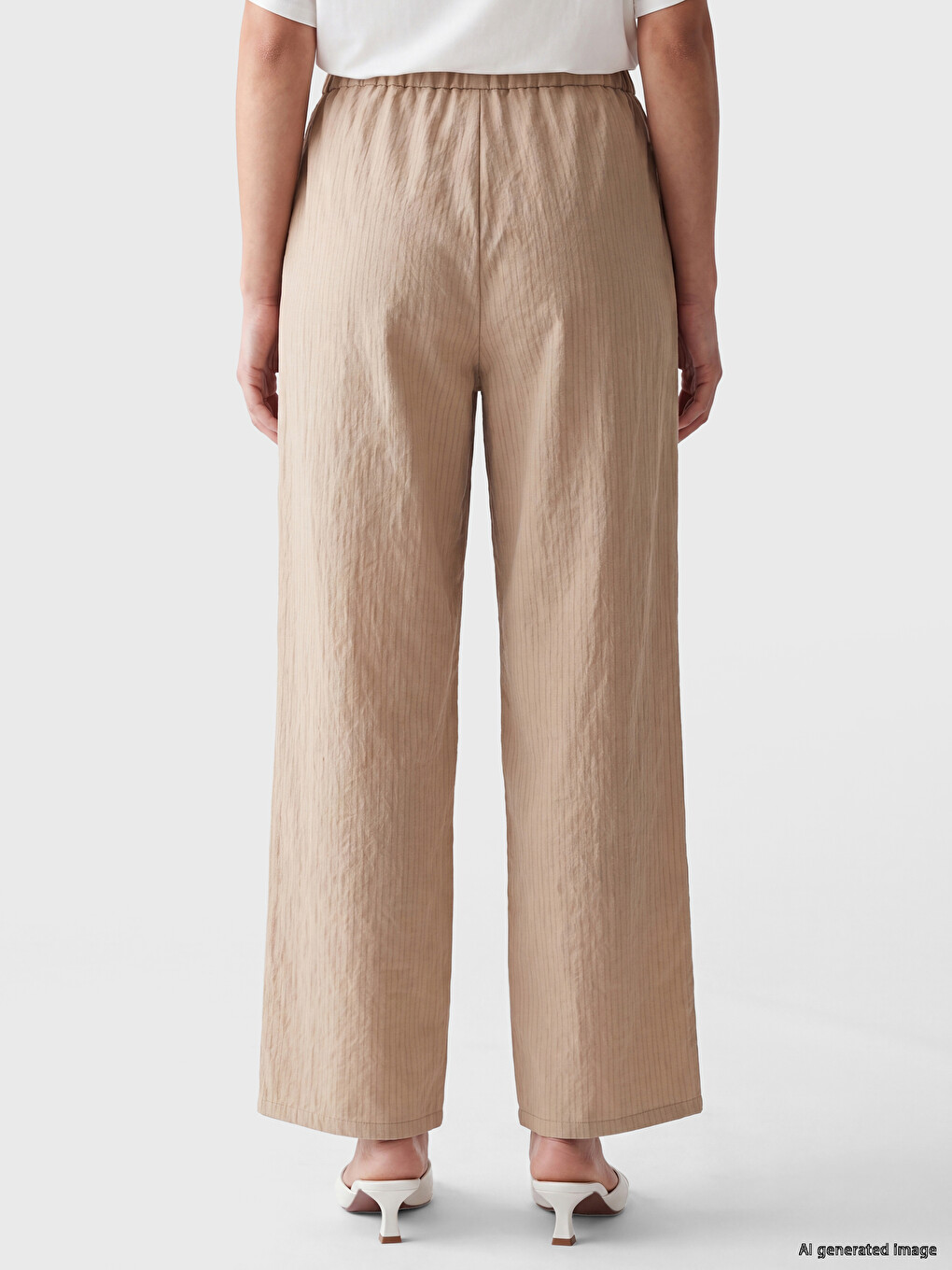 Prugaste Pantalone Od Modal Mješavine Za Žene-3
