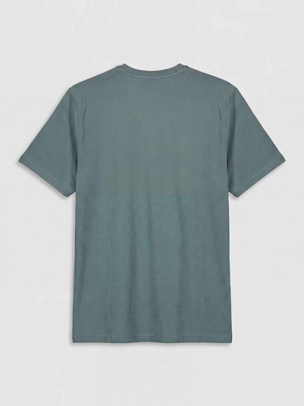 Yeşil Bisiklet Yaka Baskılı Penye Erkek Tişört-1