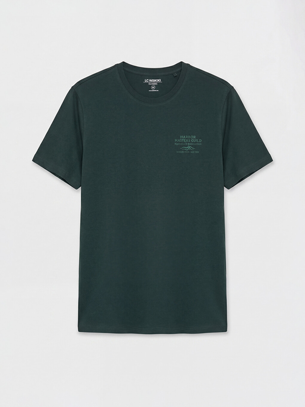 Tricou Jerseu Imprimat cu Guler Rotund pentru Bărbați-4