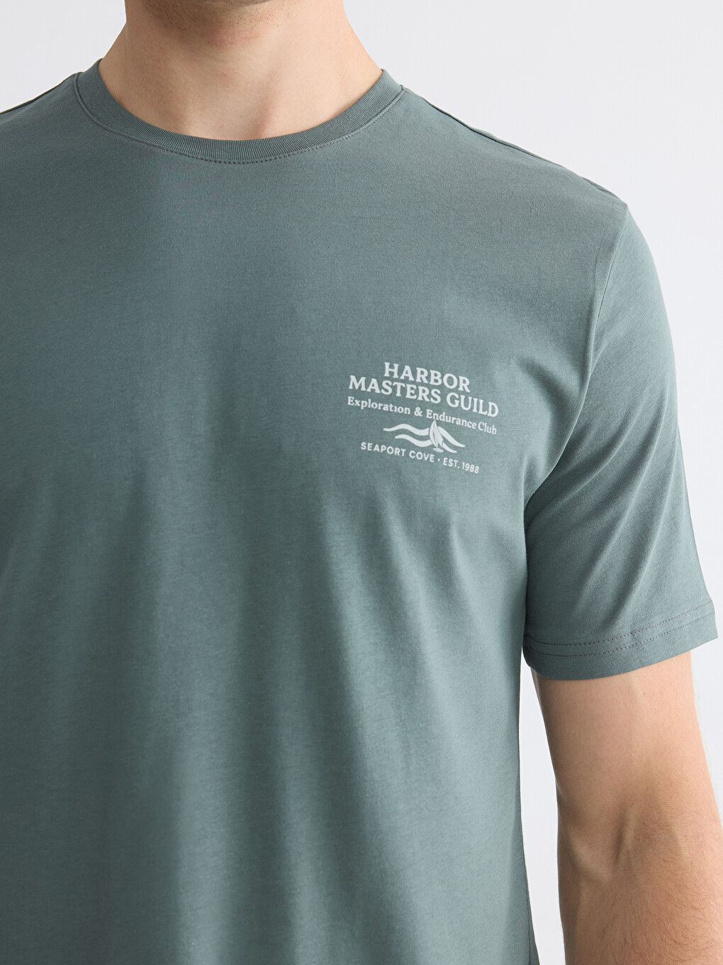 Crew Neck Printed Jersey Men's T-Shirt-4