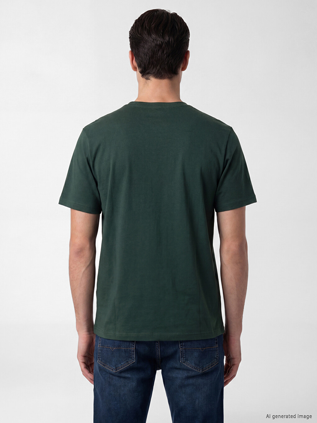 Tricou Jerseu Imprimat cu Guler Rotund pentru Bărbați-3