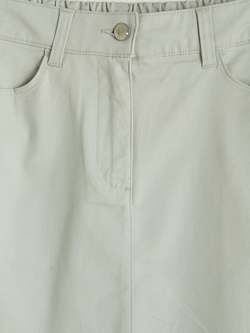 Zipper And Button Closure Skirt-6