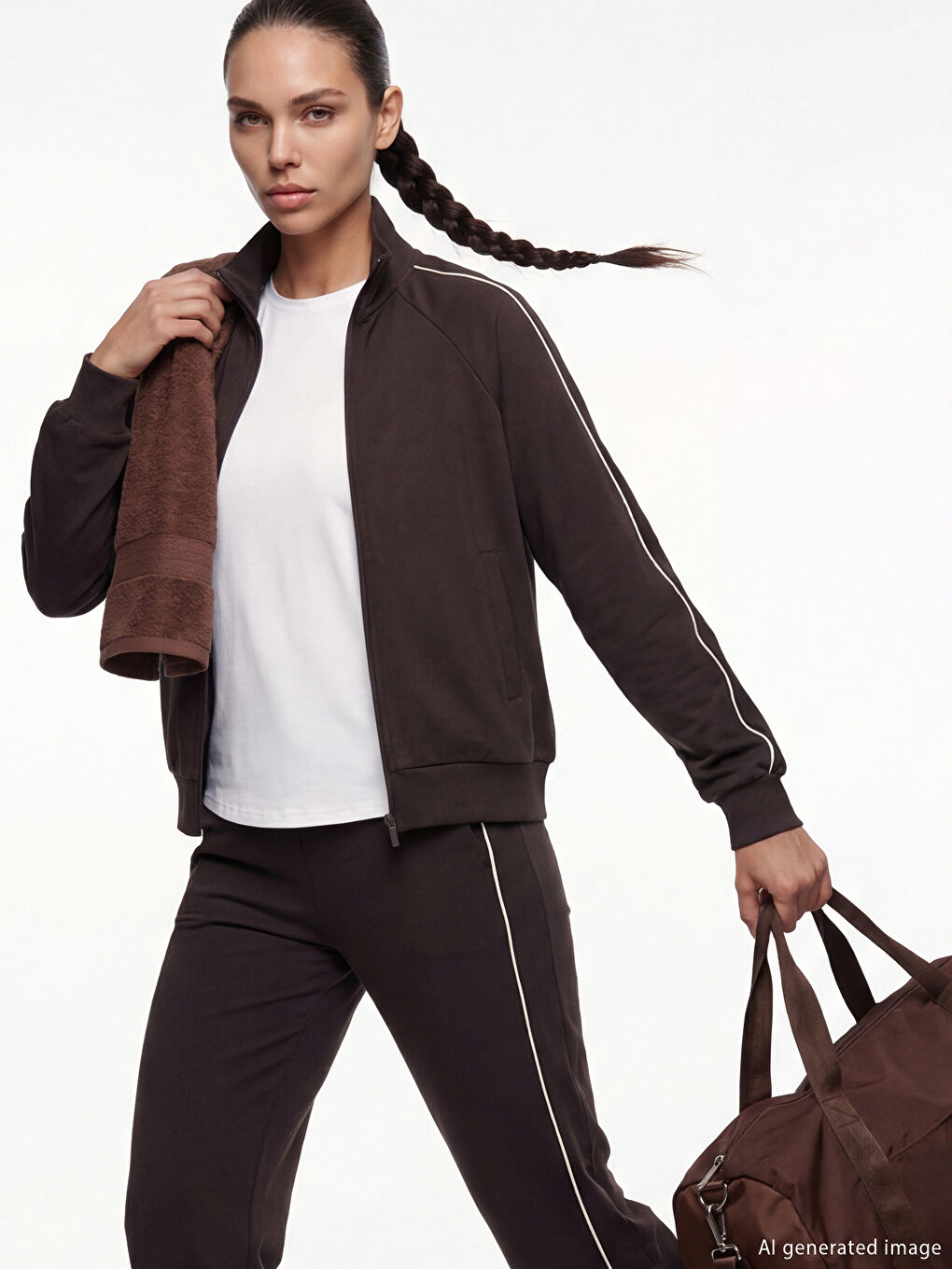 Women's Oversized Modal Blend Zip-Up Sweatshirt