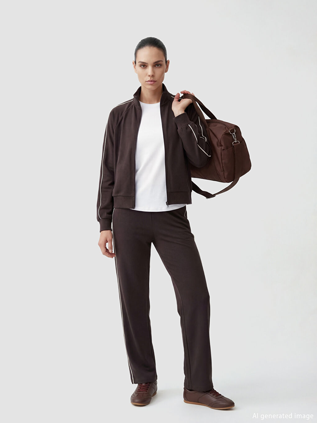 Women's Oversized Modal Blend Zip-Up Sweatshirt-1