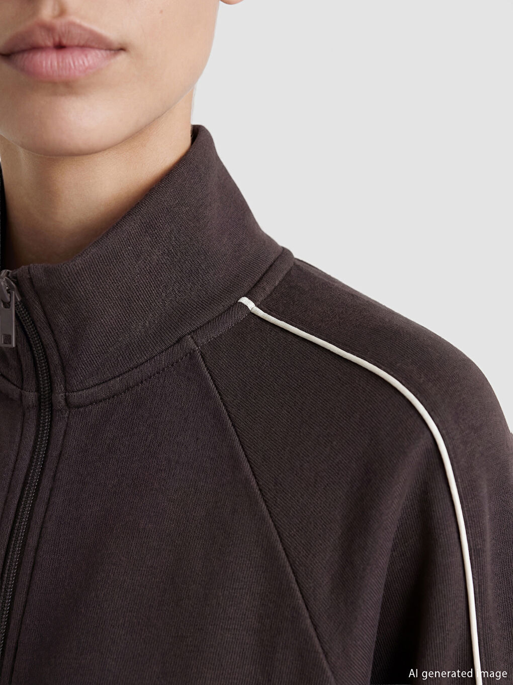 Women's Oversized Modal Blend Zip-Up Sweatshirt-2