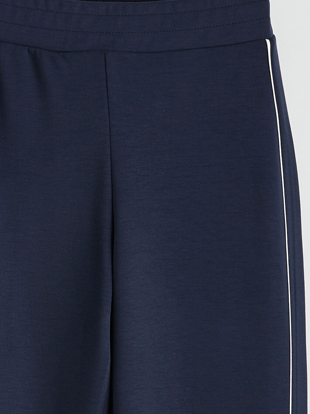 Lacivert Beli Lastikli Geniş Paça Kadın Eşofman Altı-1