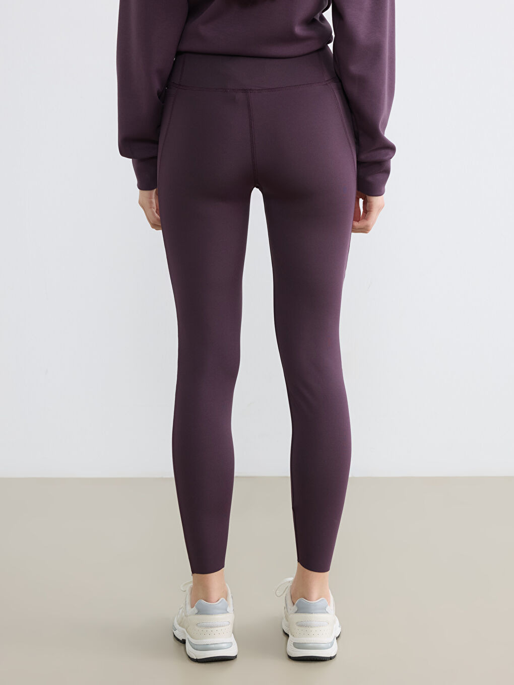 Mürdüm Yüksek Bel Cepli Kadın Spor Tayt-3