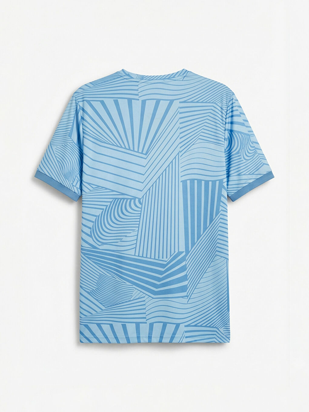 Mavi Bisiklet Yaka Manchester City Baskılı Erkek Spor Tişört-6