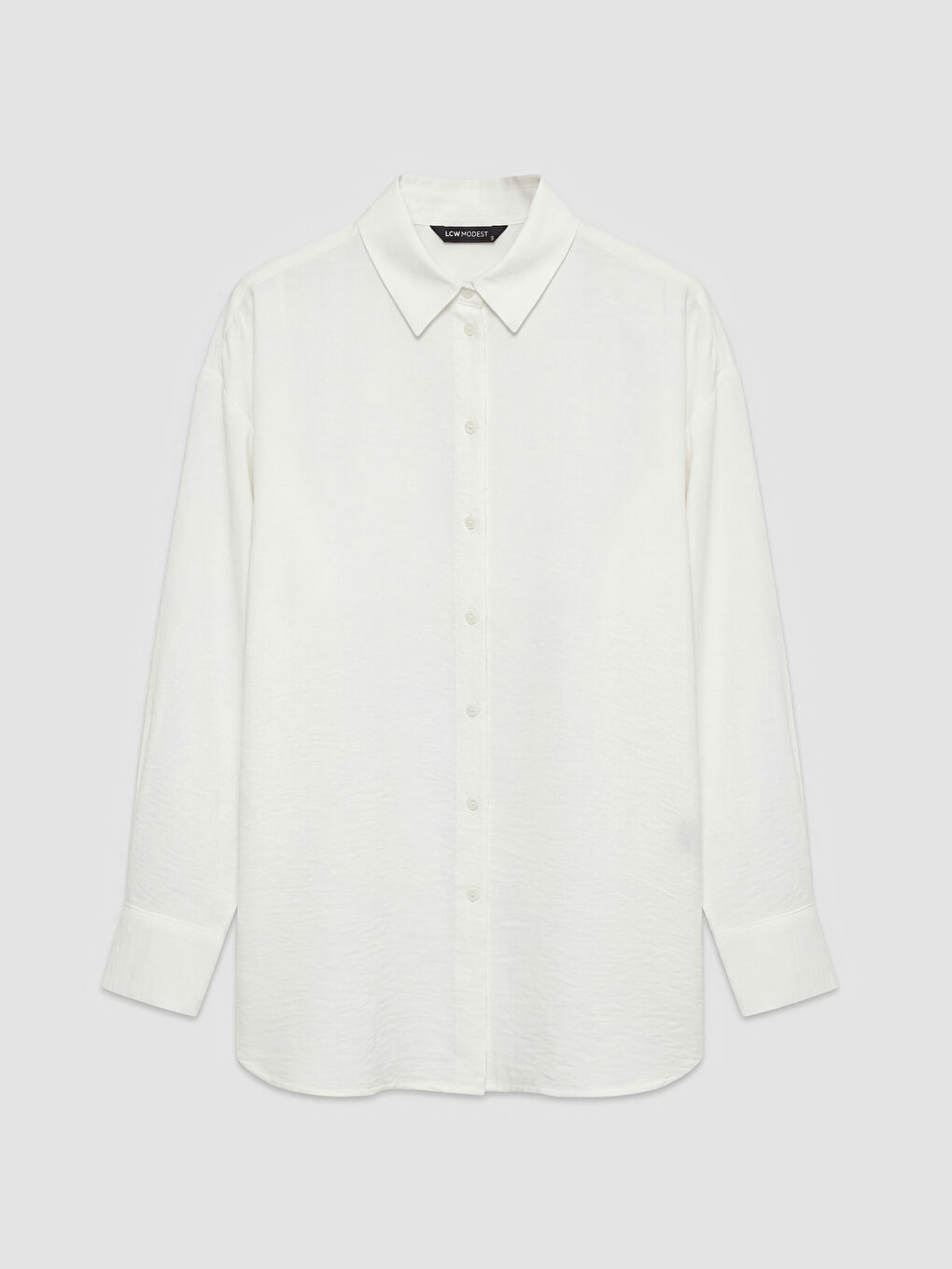 Ekru Oversize Kadın Gömlek Tunik-4