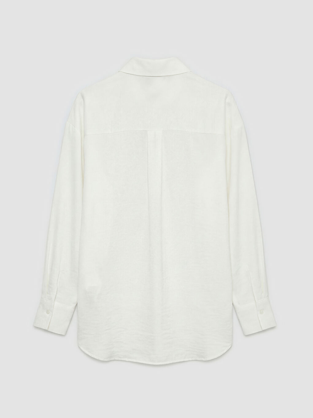Ekru Oversize Kadın Gömlek Tunik-5
