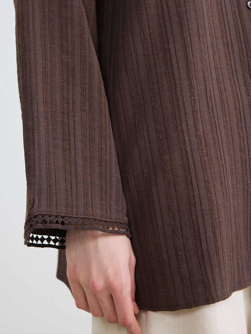 Linen Blend Women's Shirt Tunic-2