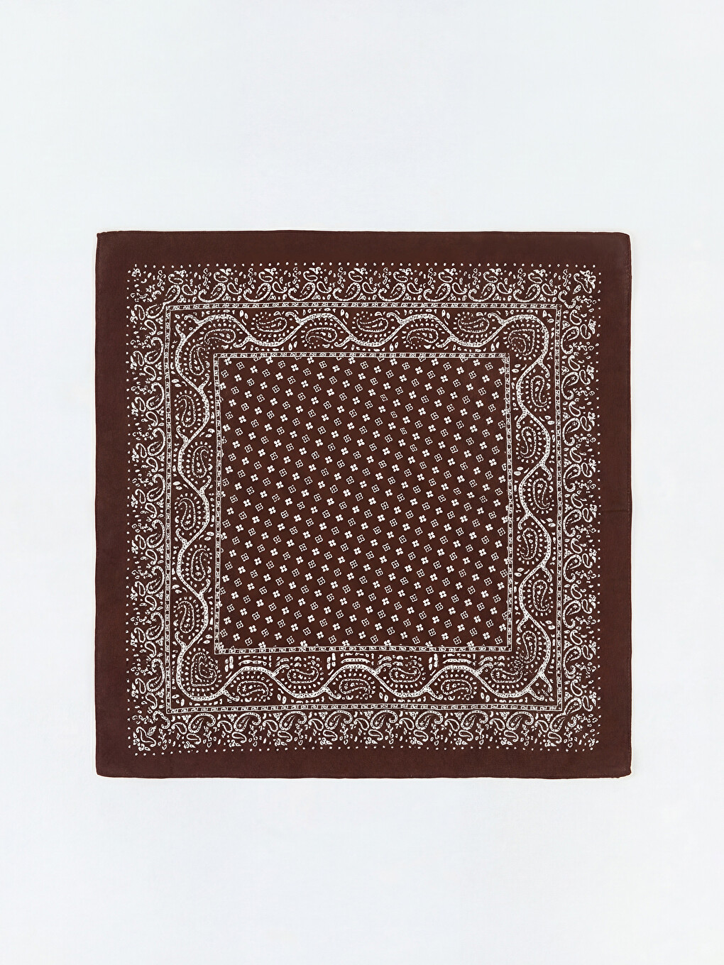 Kahverengi Desenli Kadın Bandana