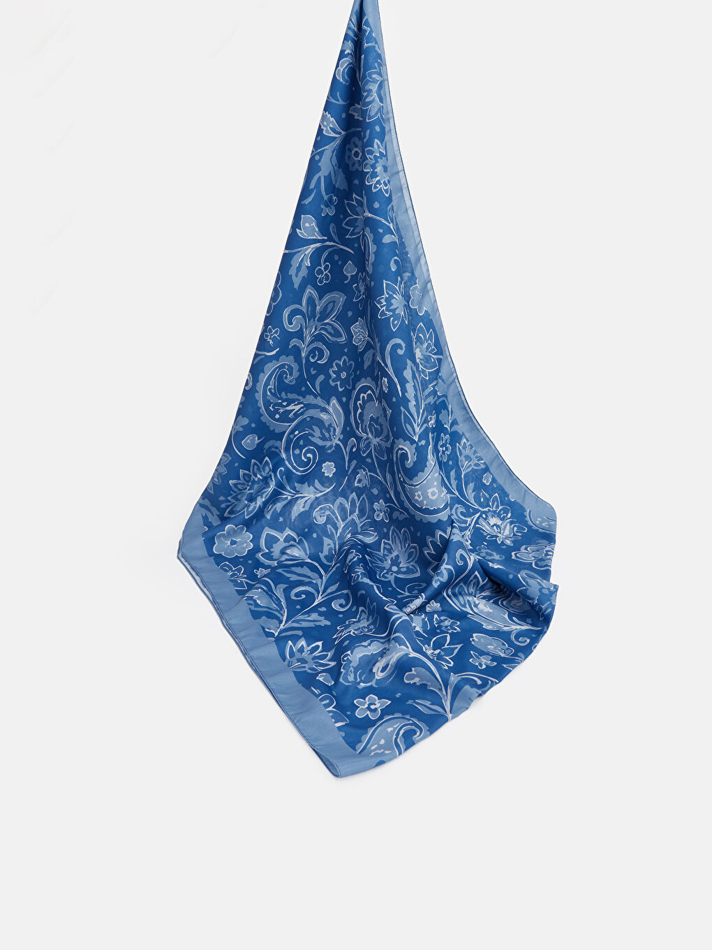 Mavi Desenli Kadın Şal