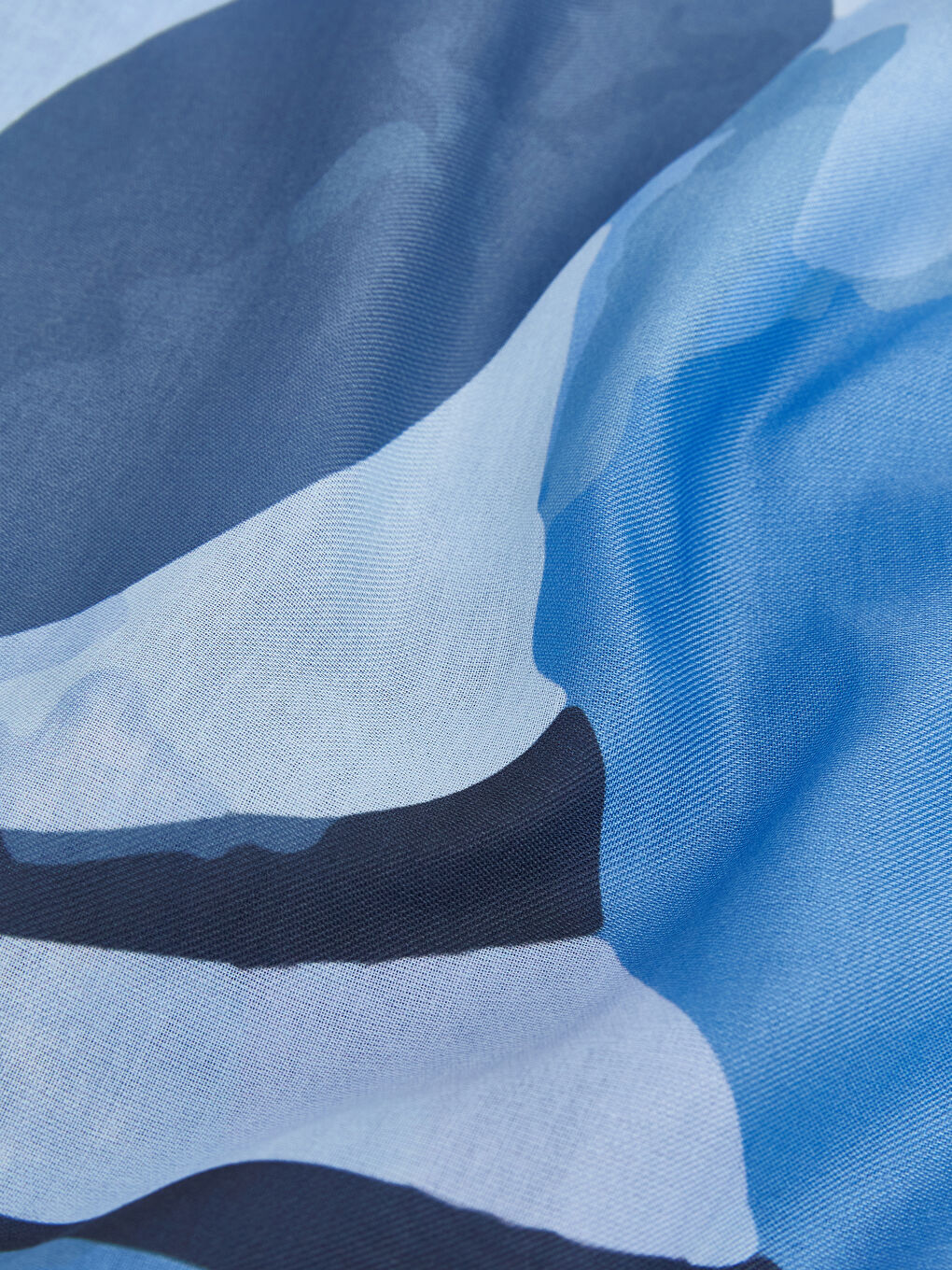 Mavi Çiçekli Kadın Şal-2