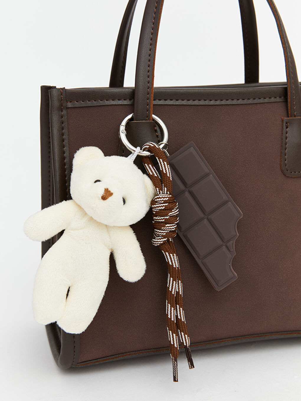 Kahverengi Aksesuarlı Kız Çocuk El Çantası-2