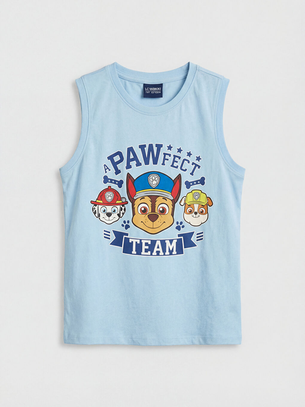 Mavi Paw Patrol Baskılı Erkek Çocuk Şortlu Pijama Takımı-1