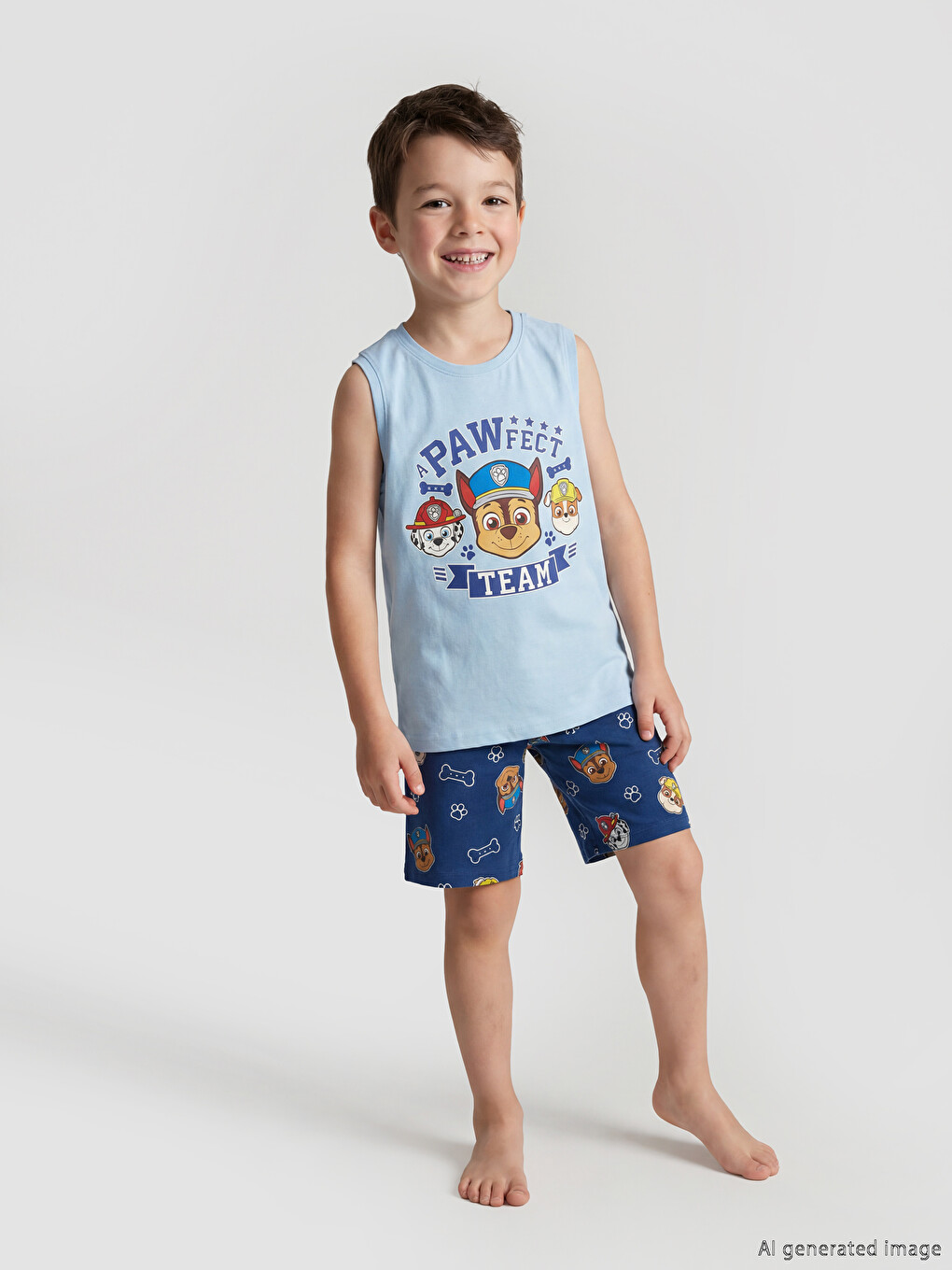 Paw Patrol tiskani dječji kratki pidžama set