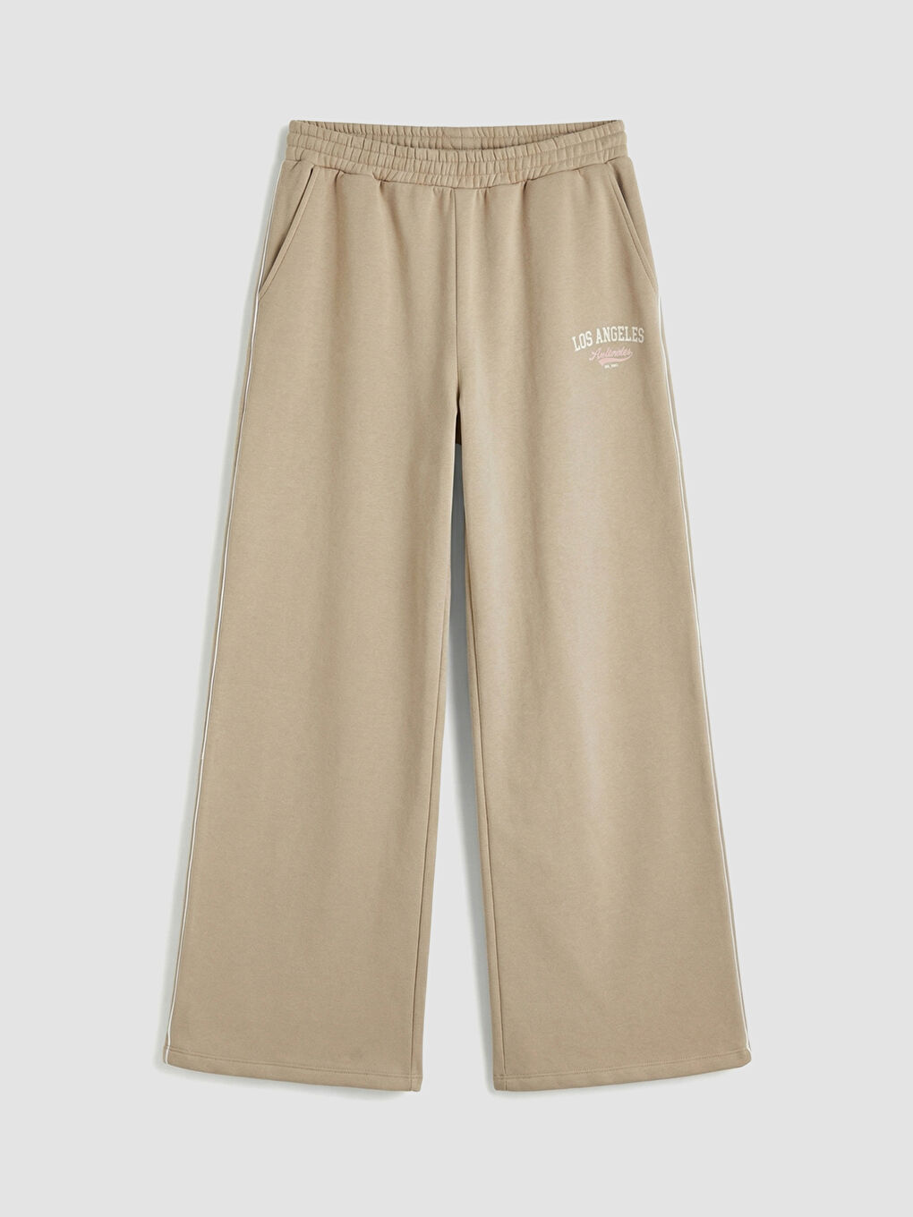 Bej Los Angeles Baskılı Kadın Eşofman Altı