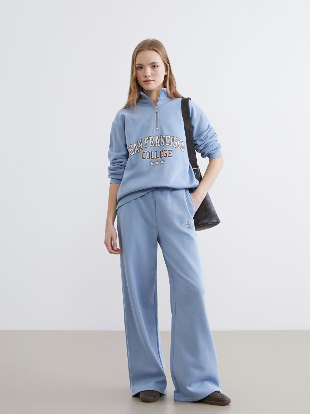 Mavi San Francisco Baskılı Kadın Eşofman Altı